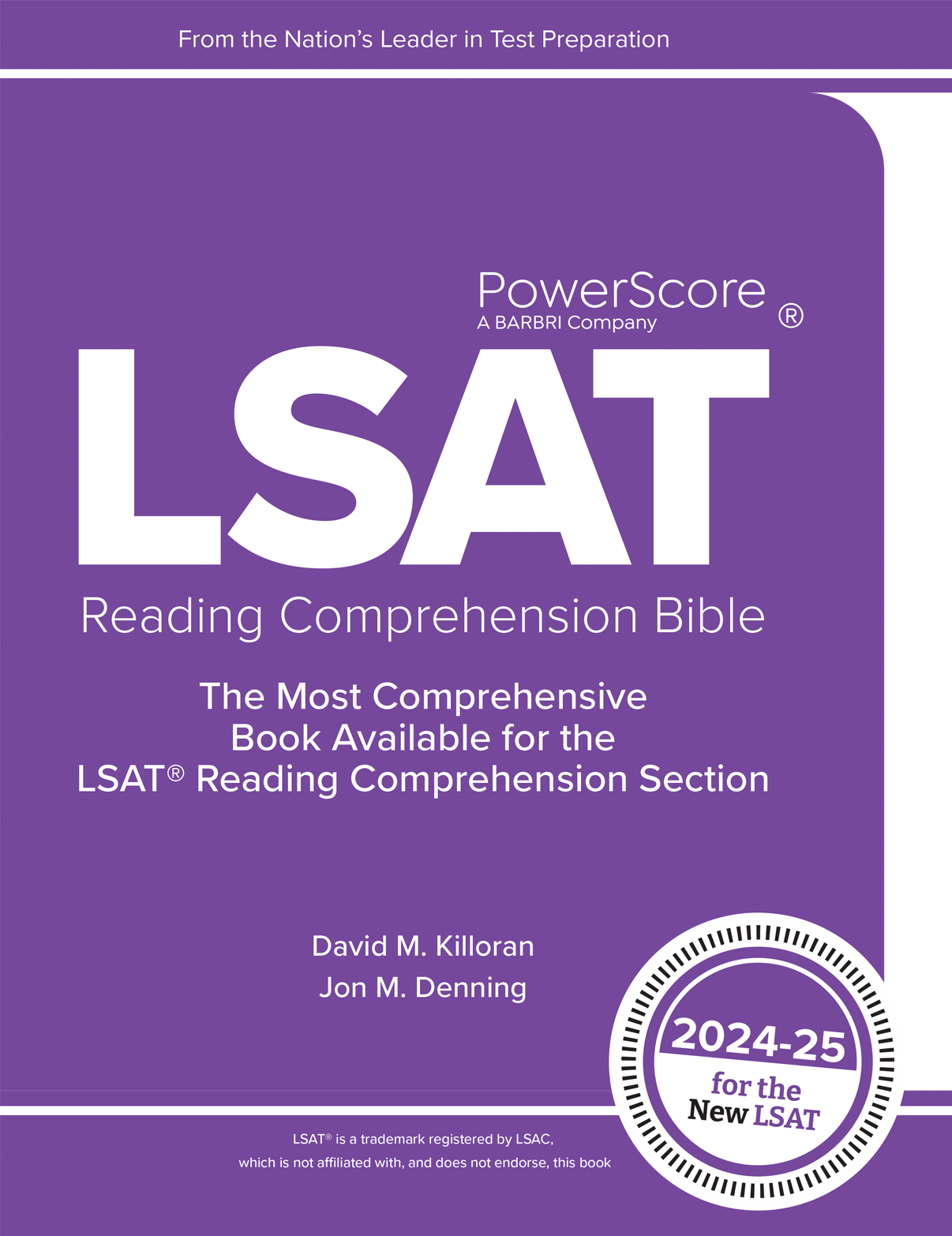 The PowerScore 2024-2025 LSAT Reading Comprehension Bible